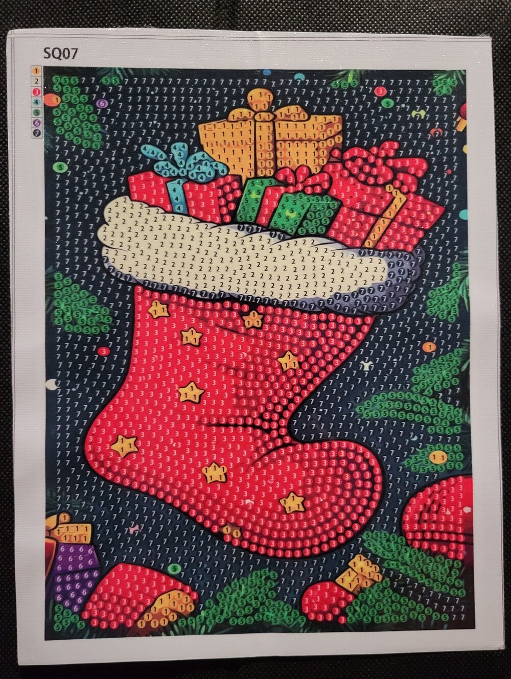 DIY Stocking Diamond with plastic frame (6.7x8.7 inch)
